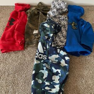 boys’ lot of athletic hoodies